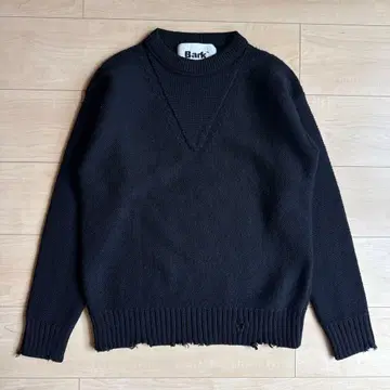 Bark 데미지 가공 니트 풀오버