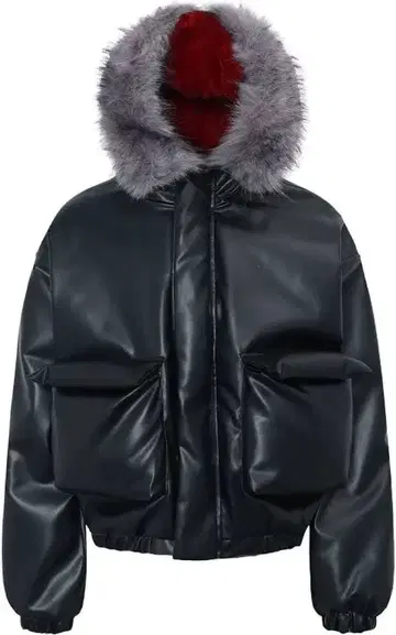 인조 가죽 퍼 자켓 y2k