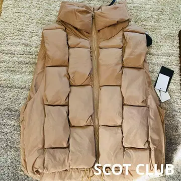 스콧 클럽 베이지 퀼팅 베스트