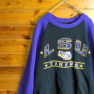 트레이너 맨투맨 M 래글런 소매 LSU TIGERS 호랑이 풋볼