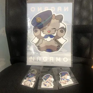 나가모 나가모 군 나가노역 클리어 파일 아크링 키링 스티커