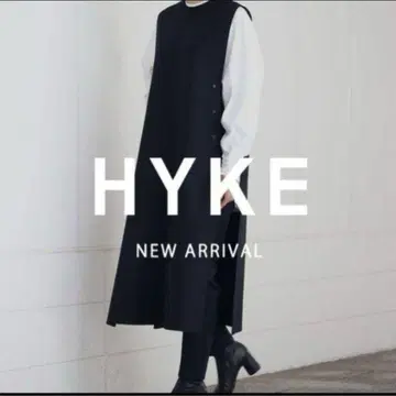 HYKE 멜톤 슬리브리스 원피스 (롱 베스트)