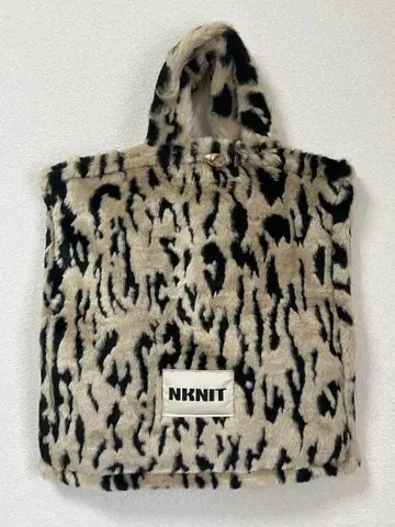 새상품급! NKNIT 레오파드 보아 토트백