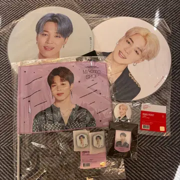 BTS 지민 부채 캔뱃지