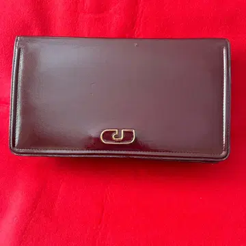 CJ 버건디 가죽 클러치백