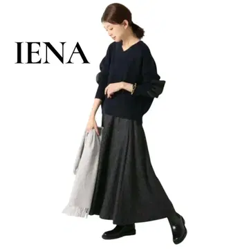 IENA 엘보 패치 V넥 풀오버 니트 프리 사이즈 이에나