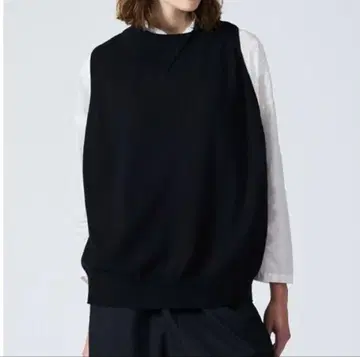 CLOVE 비대칭 카라 와이드 베스트 사이즈 38