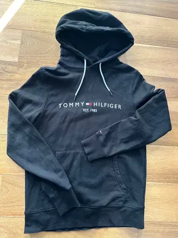 TOMMY HILFIGER 블랙 후드티 S