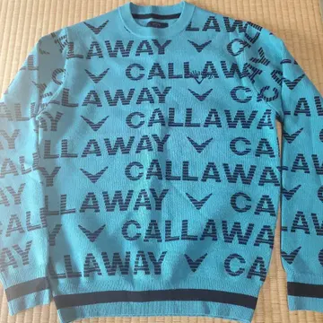 CALLAWAY 스웨터 M 스카이블루 로고 디자인