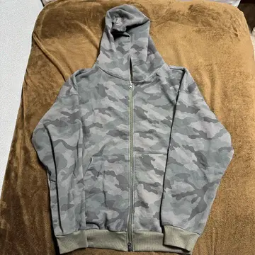 NAUTICA 카모 패턴 카모 무늬 풀 집업 후드티