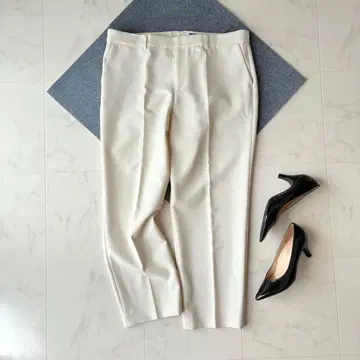 빅 사이즈 [언타이틀] 워셔블 스트레치 테이퍼드 팬츠 46 화이트