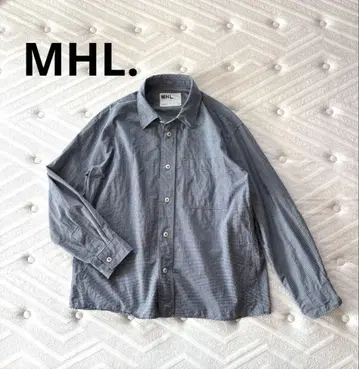 새상품급! MHL. 깅엄 체크 셔츠 M 마가렛호웰