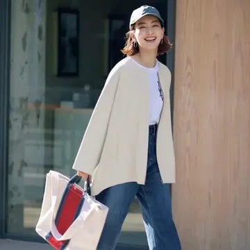 [취급 종료 컬러] 12closet 워셔블 본딩 ZIP 블루종 그레이지