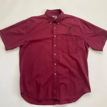 Lee 캐주얼 컬렉션 반팔 셔츠 버건디