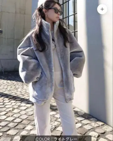 glamlips 스탠드 카라 리버서블 블루종