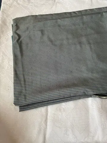 그레이 스카이블루 스트라이프 기모노