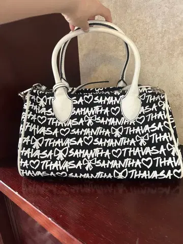 사만사 타바사 핸드백 블랙/화이트