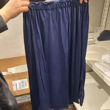 살롱 탑 가운 Beauty Link 네이비 슬리브리스 셔츠