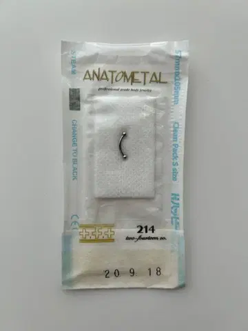 ANATOMETAL 커브드 바벨 16Ga 미사용 새상품