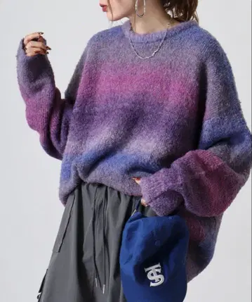 오버 사이즈 그라데이션 니트