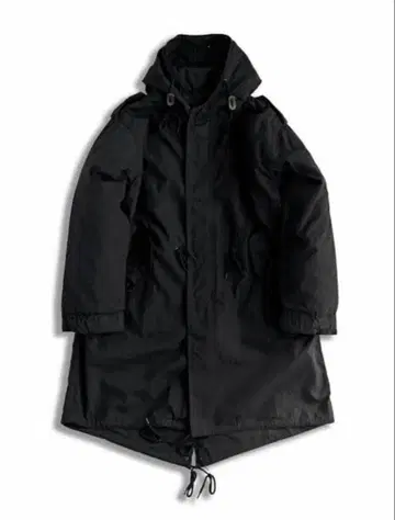 Houston 미군 M51형 후드티 모즈 코트 블랙