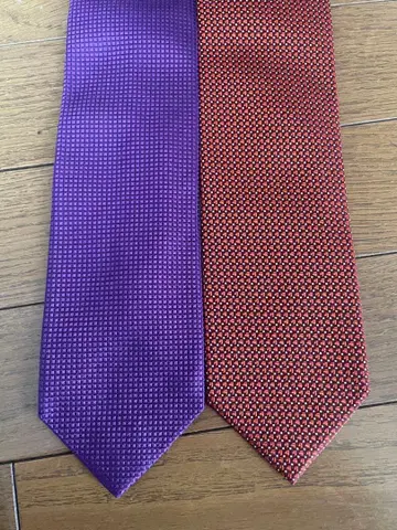 폴 스튜어트 넥타이 무지 도트 2개 세트