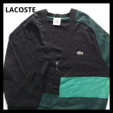라코스테 라이브 LACOSTE 가디건 그린 컬러 블록 /5