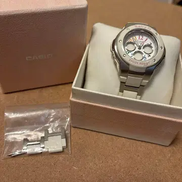 CASIO Baby-G 손목시계 화이트 실버 5001JA