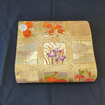 긴자 마스이와야 오리지널 후쿠로 오비 격자 문양 예복 빈티지