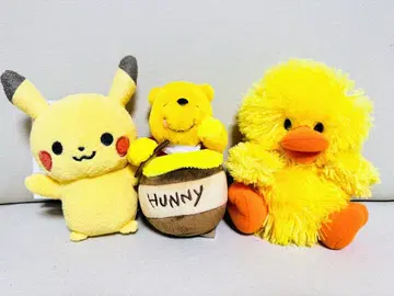 봉제 인형 배지 푸 허니 헌트 피카츄 오리 옐로우 컬러 묶음 판매