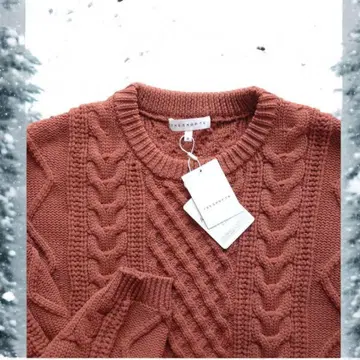 더 샵 TK 남성용 크루넥 니트 스웨터 브라운 /M