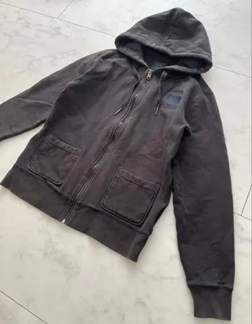 G-STAR RAW 지스타로우 블랙 풀 집업 후드티 RAW 자수 속기모