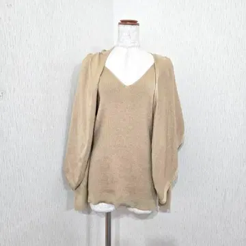 FRENCH PAVE V넥 리브 니트 M 루즈핏 심플 세련됨