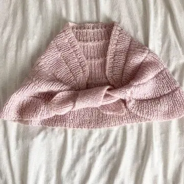 연보라 모헤어 스톨