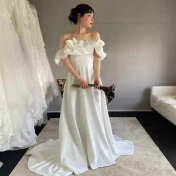 dress production 오프숄더 A라인 웨딩 드레스