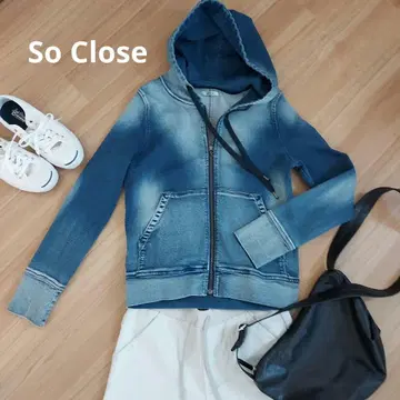 디노스 So Close 데님 후드티 [ 인디고 ]