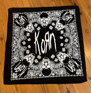 [ 미사용 새상품 ] Korn 반다나 스컬 페이즐리 무늬