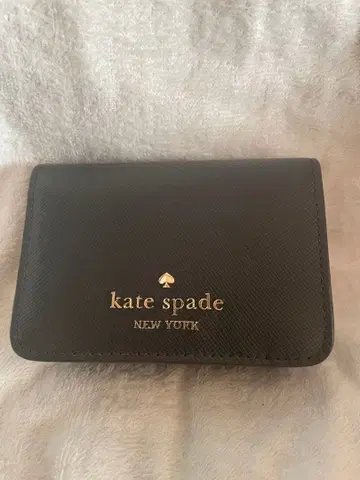 kate spade 블랙 가죽 카드 케이스