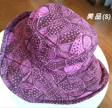 [ 새상품급 ] patagonia 핑크 퍼플 기하학 패턴 여성용 햇 S