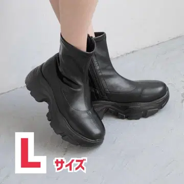 [ LOWRYS FARM ] 스트레치 스니커즈 부츠 블랙 L