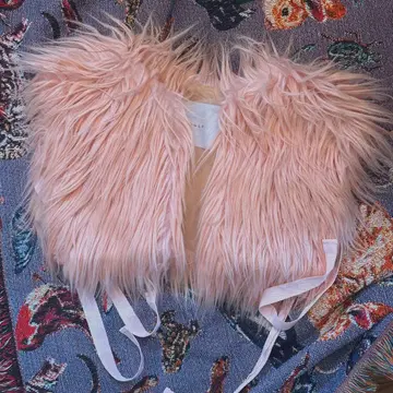 새상품급 산셀 베스트 인조 모피 핑크