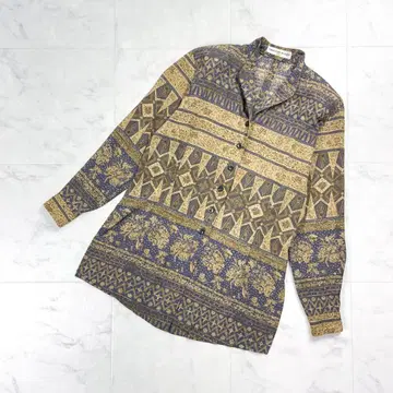 크리스천 오자르 블라우스 튜닉 블루 그레이 사이즈 F*HD940