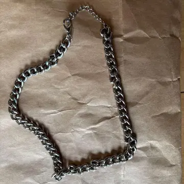 실버 스테인리스 스틸 체인 목걸이