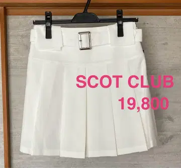 SCOT CLUB 화이트 플리츠 스커트