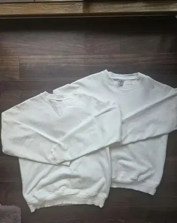 2장 세트 AVIREX USA 화이트 스웨트 셔츠 L