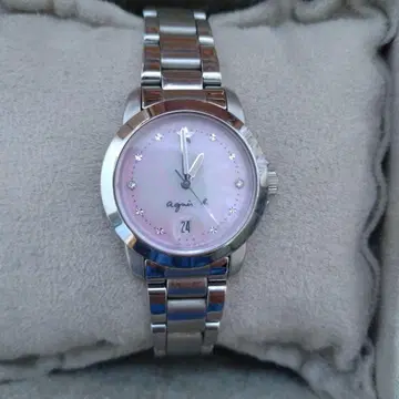 아네스베 여성용 손목시계 실버 솔라 시계 박스 포함