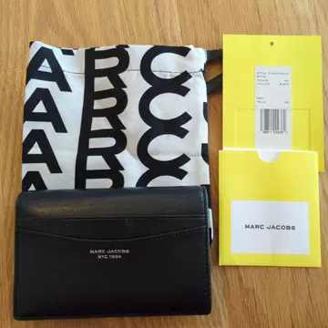 MARC JACOBS 접이식 지갑 블랙 수납 봉투 포함