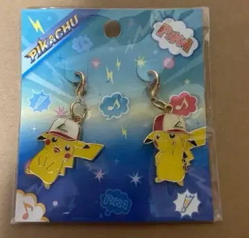 포켓몬 센터 한정판 지우(사토시) 모자 피카츄 메탈 참 미개봉