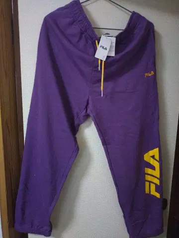 FILA 조거 팬츠 보라색 BF 료우키 착용 모델.