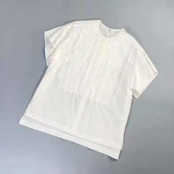 1er 아롱디스망 턱 와이드 블라우스 화이트 사이즈 38*LD884